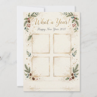 Festiva ¡Qué año! Tarjeta de felicitación de Año Nuevo 202