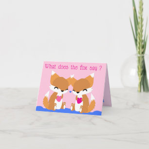 Festiva ¿Qué dice el Fox? Tarjeta de San Valentín