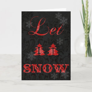 Festiva Que Nieva La Tarjeta De Los Navidades Negros De Da