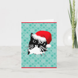 Festiva ¡Que Tengan Navidades Frazosos! Tarjeta de gato