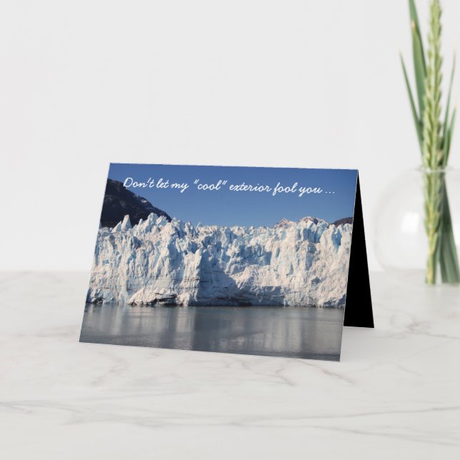 Festiva Quemando con amor Glaciar y tarjeta volcánica (Anverso)