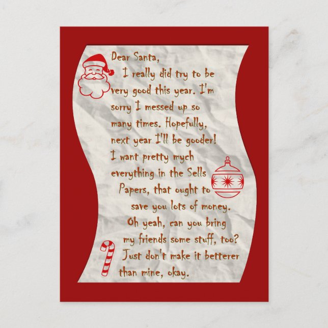 Festiva Querido Santa, postal (Anverso)