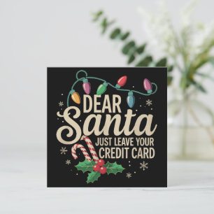 Festiva Querido Santa Solo Deja Tu Tarjeta De Crédito Navi
