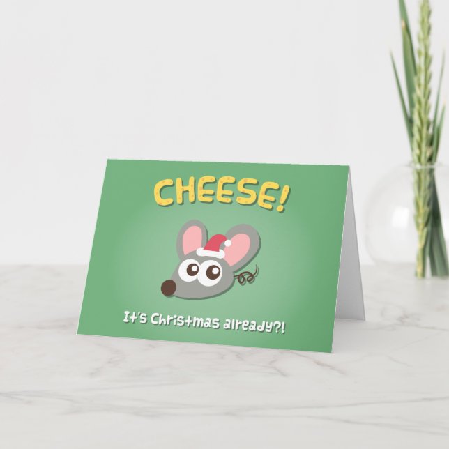 Festiva Queso lindo del ratón su tarjeta de felicitación (Anverso)