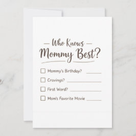 Festiva ¿Quién conoce mejor a mamá? – Tarjeta de juego de