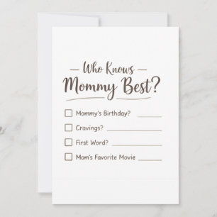 Festiva ¿Quién conoce mejor a mamá? – Tarjeta de juego de