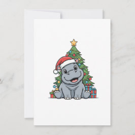 Festiva Quiero una tarjeta de saludo de hipopótamo