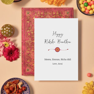 Festiva Raksha bandhan, tarjeta rakhi feliz,