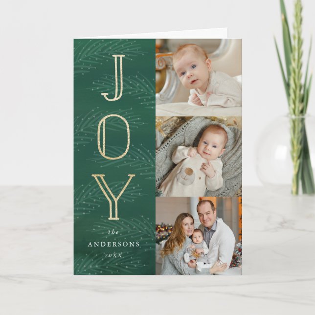 Festiva Ramas de invierno | Tarjeta de felicitación fotogr (Anverso)