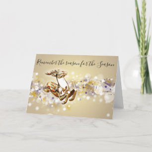 Festiva Razón para la tarjeta de Navidades cristianos de t