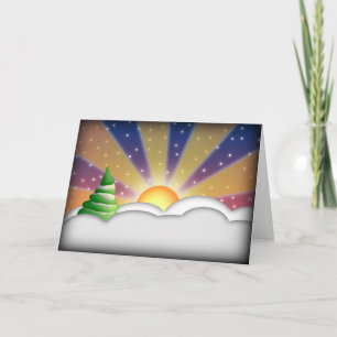 Festiva Recepción detrás Sun, tarjeta de felicitación