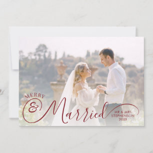 Festiva Recién Casados Foto Felices y Casados Su Tarjeta d