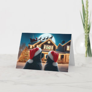 Festiva Recién visto la tarjeta de Navidades de Papá Noel 