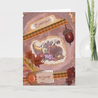 Festiva Recolección de la tarjeta de felicitación CHESTNUT