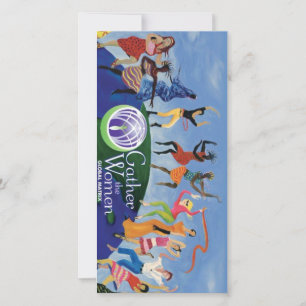 Festiva Recolecte la tarjeta del logotipo de las mujeres