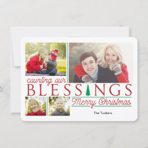Festiva Recuento de nuestras bendiciones con la tarjeta de