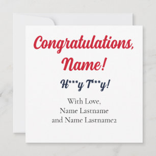 Festiva RED, NAVY Oxford, MS Tarjeta de regalo personaliza