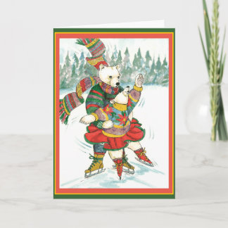 Festiva Refiere la tarjeta de felicitación de los patines