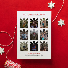 Festiva Regalo de año envuelto en tarjeta fotográfica de v