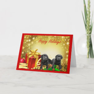 Festiva Regalo de tarjeta de Navidades Labrador Retriever5