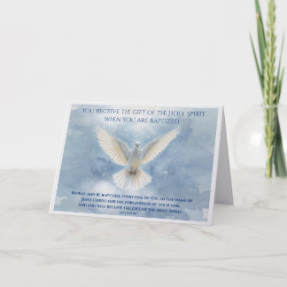 Festiva Regalo del Bautismo del Espíritu Santo Tarjeta de