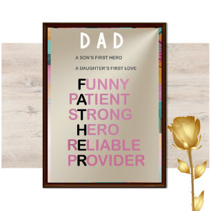Festiva Regalo del Día del Padre o Tarjeta del Día del Pad