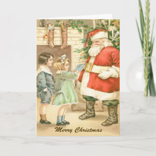 Festiva Regalo por tarjeta de felicitación de Santa