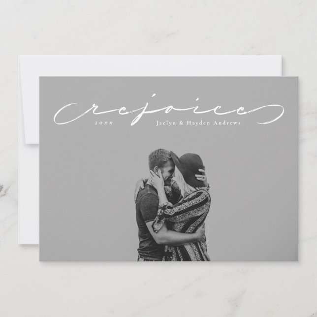 Festiva Regocijarse con la tarjeta de foto de feriado de l (Anverso)