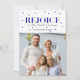 Festiva Regocijarse con la tarjeta plana de fotos de Navid