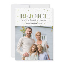 Regocijarse con la tarjeta plana de fotos de Navid