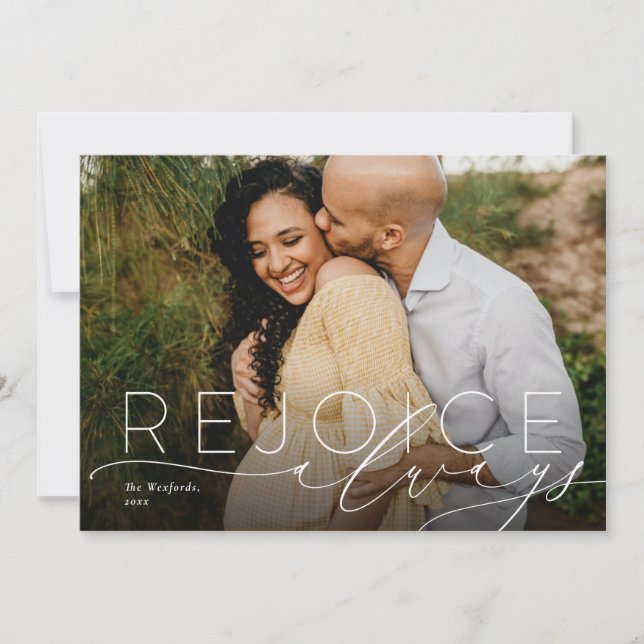 Festiva Regocijarse siempre con la tarjeta de foto religio (Anverso)