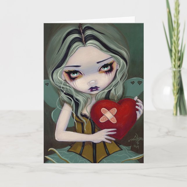 Festiva "Reparando tarjeta de felicitación de un corazón (Anverso)