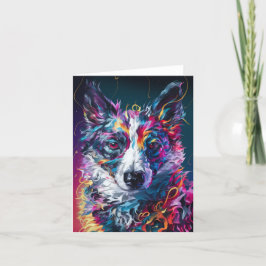 Festiva Resumen de la tarjeta collie Dog Blank