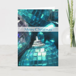Festiva Retrato de la tarjeta Blue Baubles 'Merry Christma