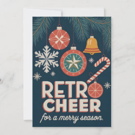 Festiva Retro Cheer - Tarjeta de Navidades