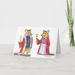 Festiva Rey de la rata y reina de la tarjeta de la tarjeta
