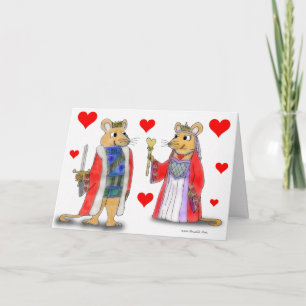 Festiva Rey de la rata y reina de la tarjeta de los