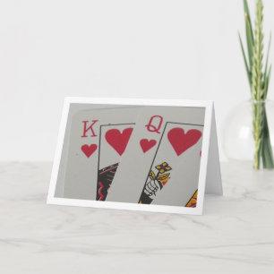 Festiva Rey y Reina de Corazones San Valentín o Tarjeta de