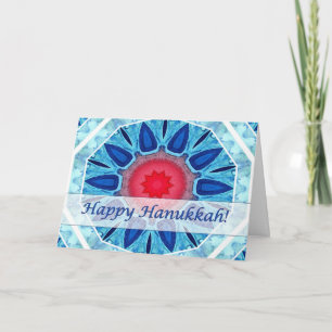 Festiva Rojo azul de Jánuca y tarjeta de la mandala de la