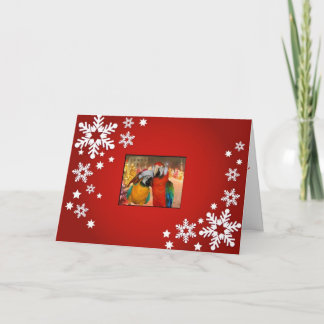 Festiva Rojo de la tarjeta del loro