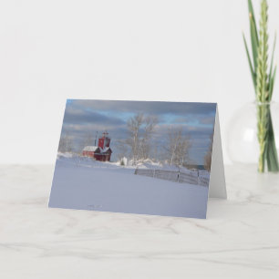 Festiva Rojo grande de J Spoelstra en tarjeta del invierno