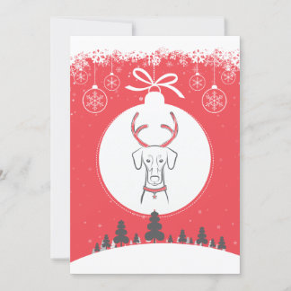 Festiva Rojo natural del Doberman de la tarjeta del día de