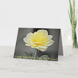 Festiva Rosa amarillo de la tarjeta de la tarjeta del día