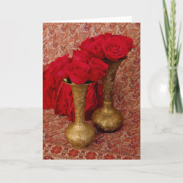 Festiva Rosa de la tarjeta del día de San Valentín