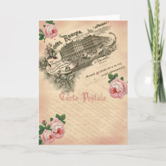 Festiva Rosa francés - Tarjeta de felicitación