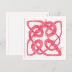 Festiva ROSA NUDO CÉLTICO Tarjeta plana cuadrada de 5,25"