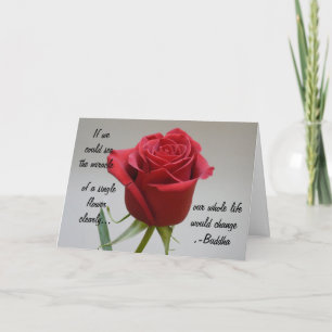 Festiva Rosa rojo Tarjeta del día de San Valentín-con la