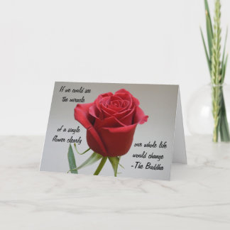 Festiva Rosa rojo Tarjeta del día de San Valentín-con la