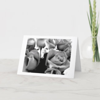 Festiva Rosas blancos y negros de la tarjeta del día de
