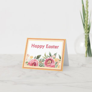 Festiva Rosas en la tarjeta de Pascua de Bloom